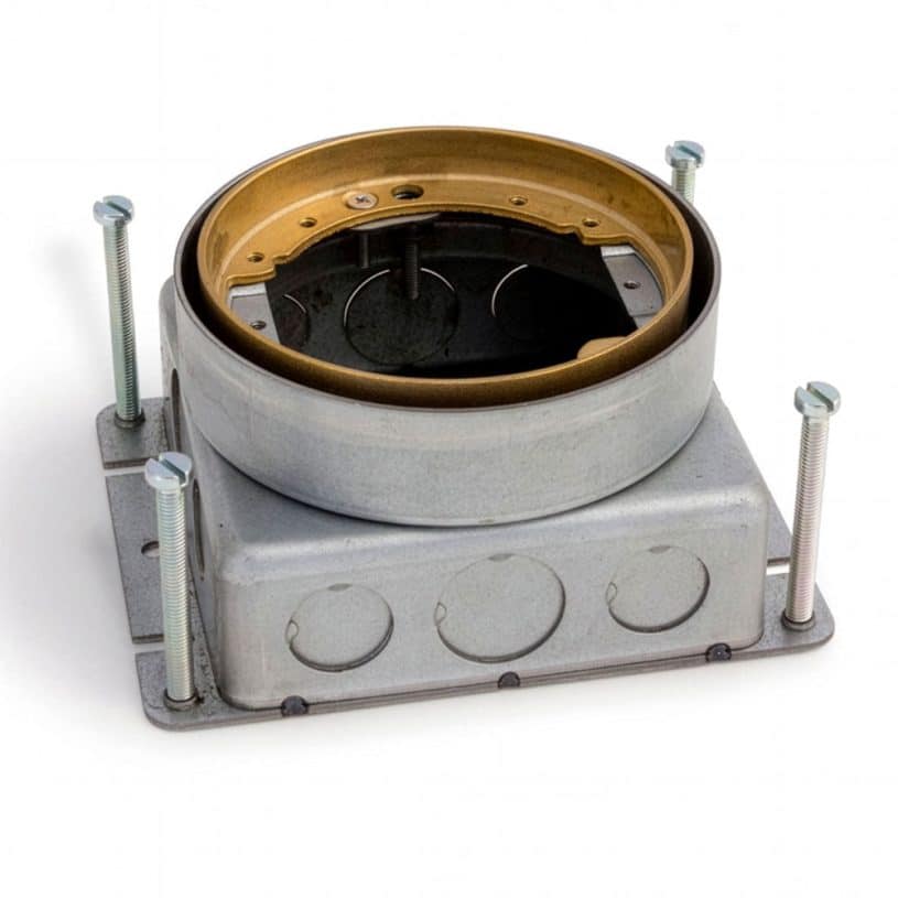 Round Stamped Steel Floor Box