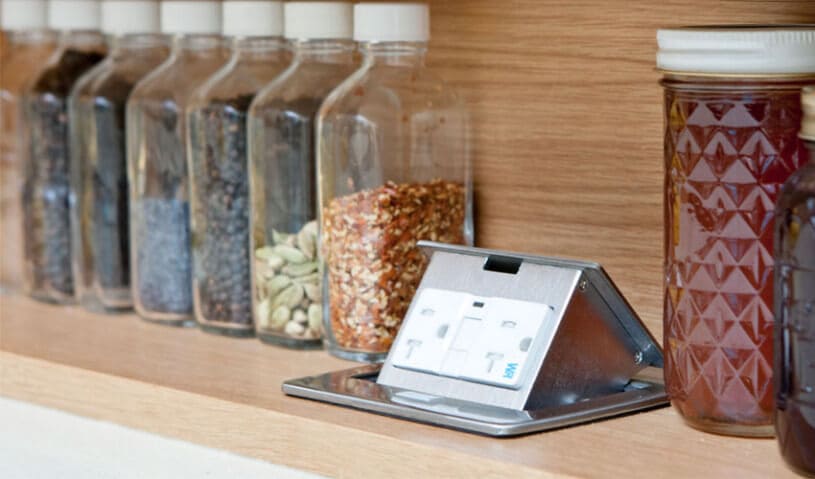 Kitchen Countertop Pop-Up Outlet