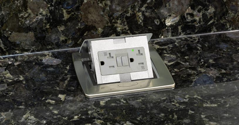 Lew Electric PUFP-CT-NS open on black granite