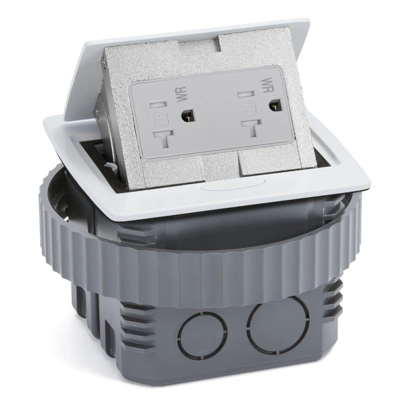 Square Kitchen Countertop Pop-Up (Decora) – White Metal Cover