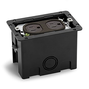 1 Gang Plastic Drop In Floor Box- (Box Only)