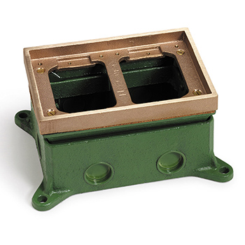 2 Gang Deep Cast Iron Floor Box