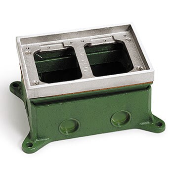 2 Gang Deep Cast Iron Floor Box