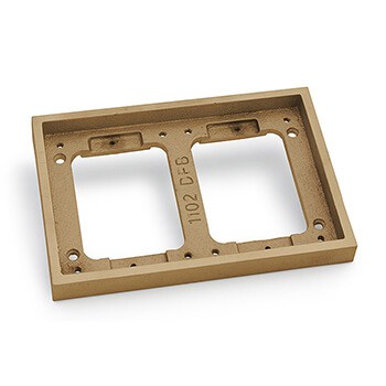 2 Gang Tile Frame-Brass