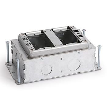 2 Gang Deep Stamped Steel Floor Box