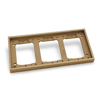 3 Gang Tile Frame-Brass