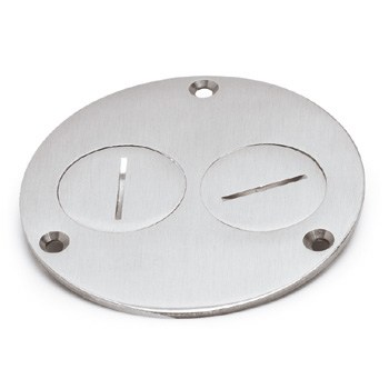 4 Inch Round Cover- Brushed Aluminum