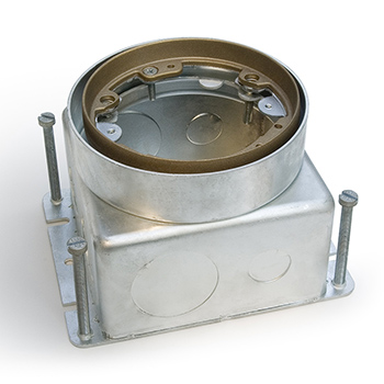 Round Stamped Steel Floor Box