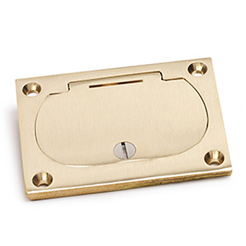 4 Inch Rectangular Cover-Brass