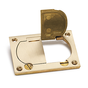 4 Inch Rectangular Cover-Brass