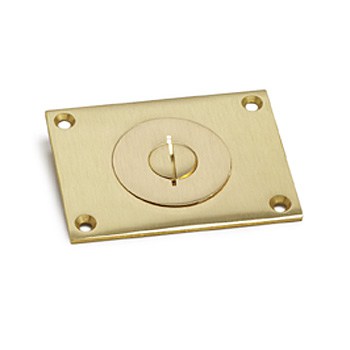 4 Inch Rectangular Cover-Brass