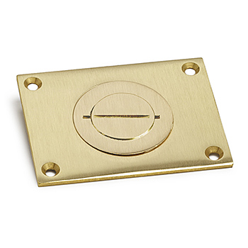 4 Inch Rectangular Cover-Brass