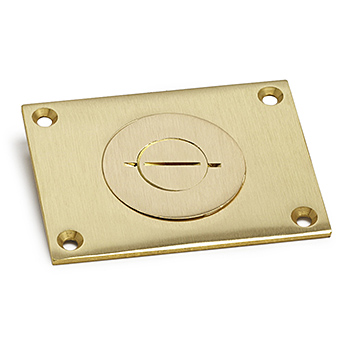 4 Inch Rectangular Cover-Brass