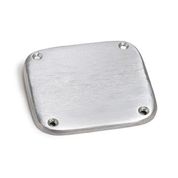 Blank Pedestal Box Plate- Brushed Aluminum