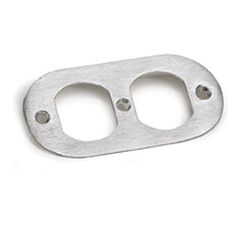 Duplex Pedestal Box Plate- Brushed Aluminum