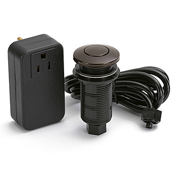 Disposal Air Switch Kit- Dark Bronze Metal Button