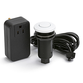 Disposal Air Switch Kit- White Metal Button