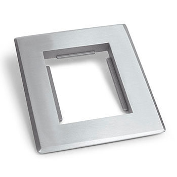 1 Gang Carpet Flange-Brushed Aluminum
