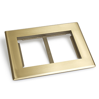 2 Gang Carpet Flange-Brass