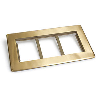 3 Gang Carpet Flange-Brass