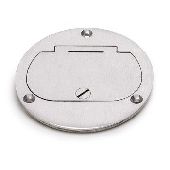 4 Inch Round Cover- Brushed Aluminum