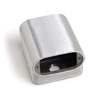 Double Sided/Divided Pedestal Box-Brushed Aluminum