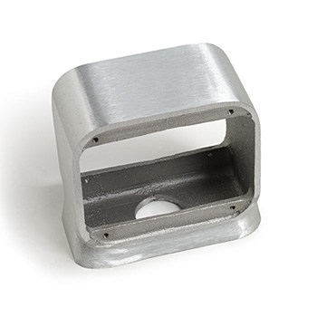 Double Sided Pedestal Box-Brushed Aluminum