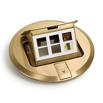 6 Inch Round Pop-Up Cover-Brass