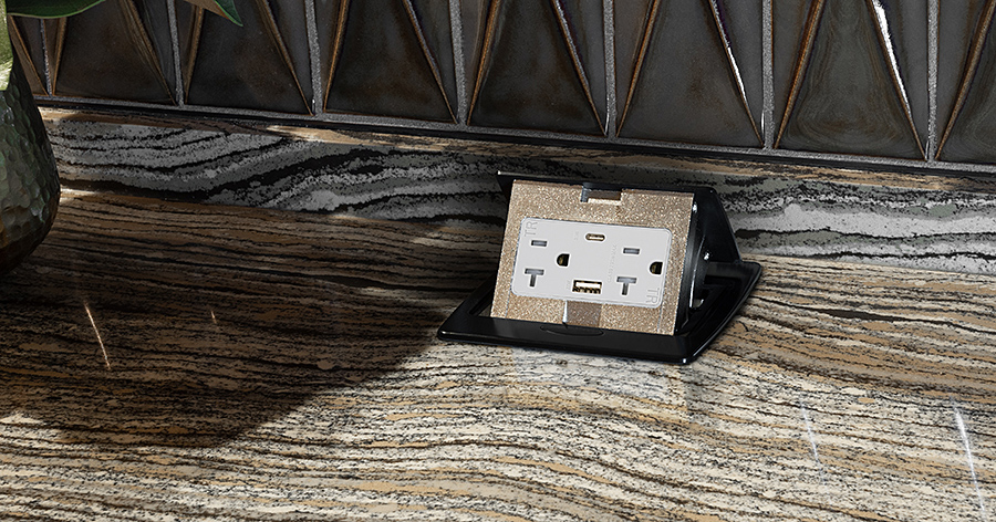 Lew Electric PUFP-CT-BK-AC-PB open on counter