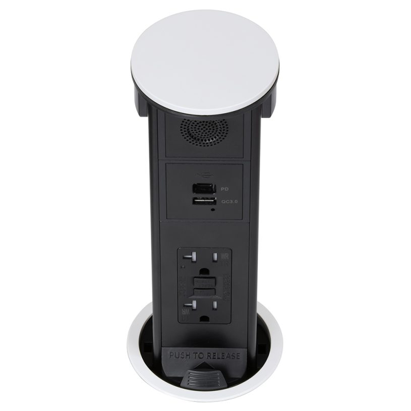 Round Kitchen Countertop Pop-Up(QI)- White Resin Cover