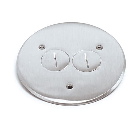 5 3/4 Inch Round Flanged Cover- Brushed Aluminum