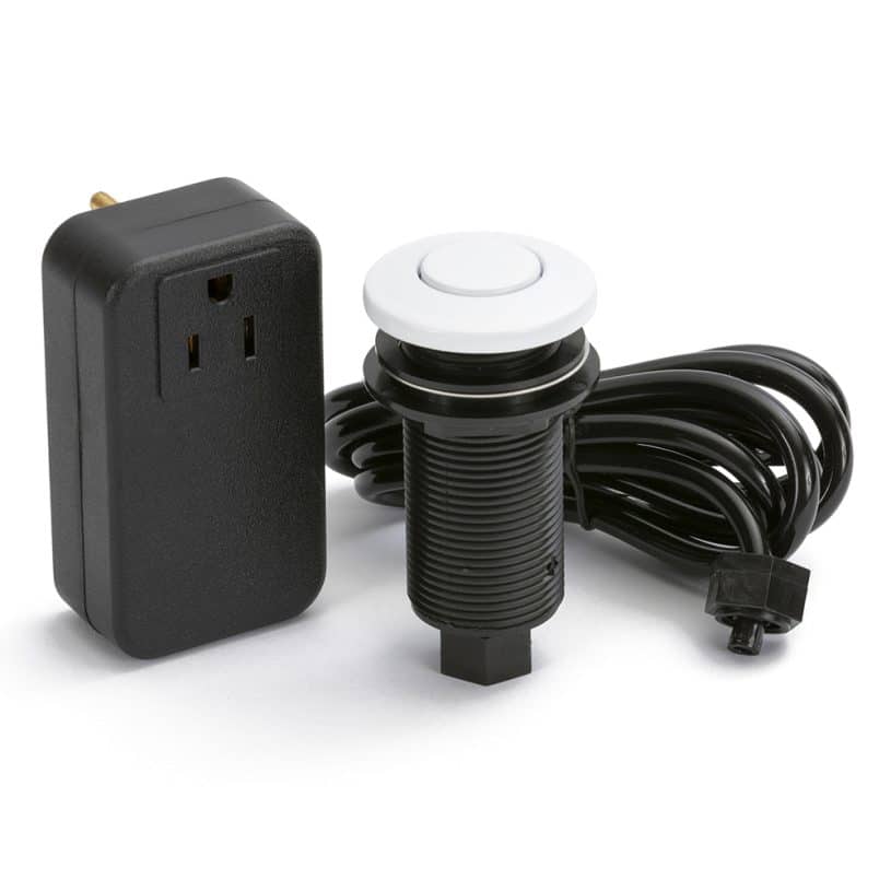 Disposal Air Switch Kit – White Metal Button